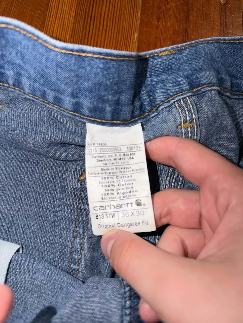 Carhartt B13 STW Original Dungaree Fit Carpenter Jeans